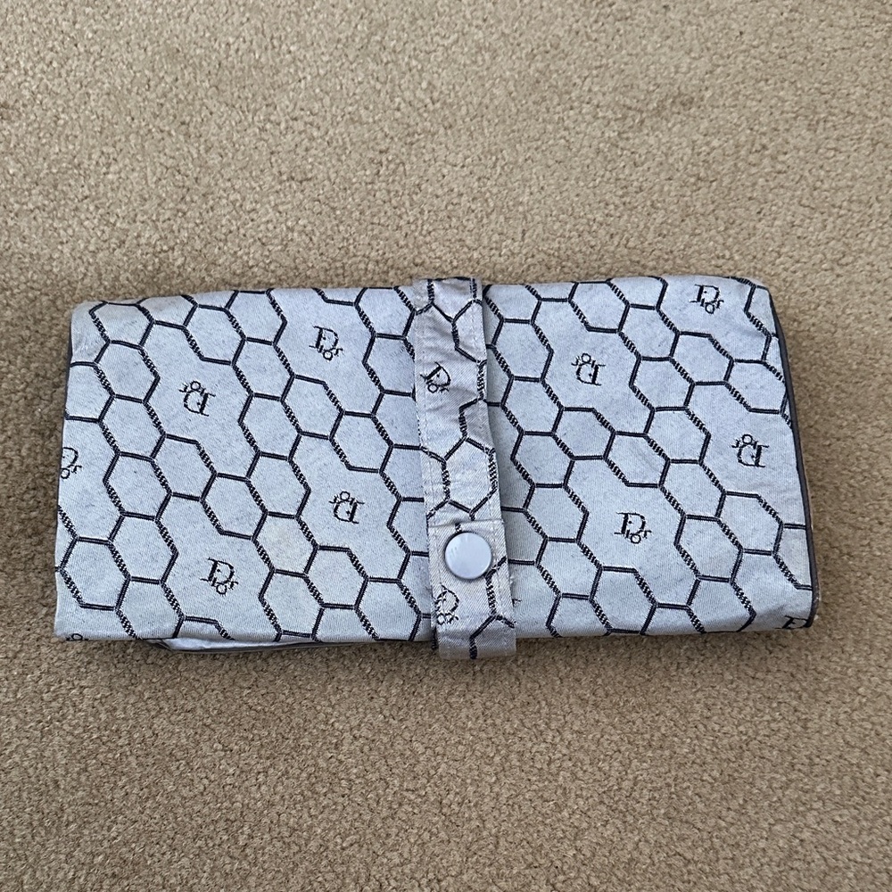 Vintage Christian Dior travel, cosmetic, jewelry roll